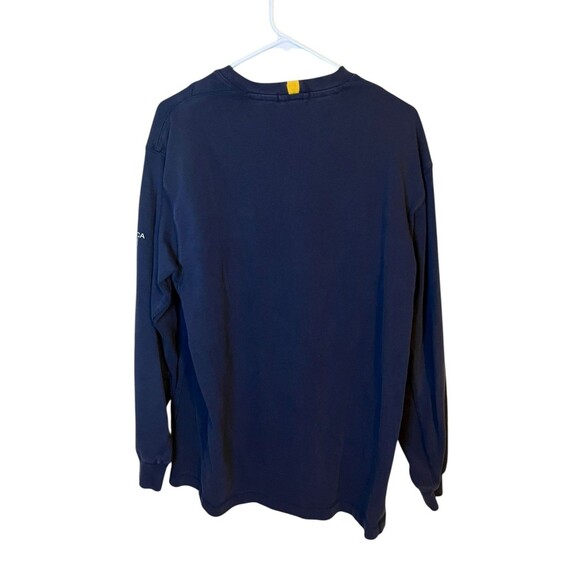 Nautica Men's XL Crewneck Sweater Navy Blue Long Sleeve Crewneck Pullover - Picture 4 of 4